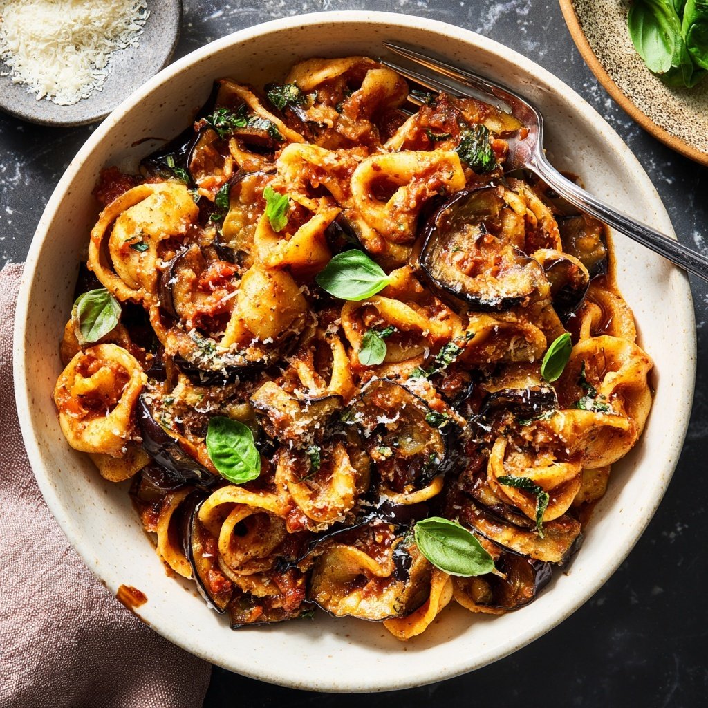 Internationale Küche Italienische Pasta alla Norma