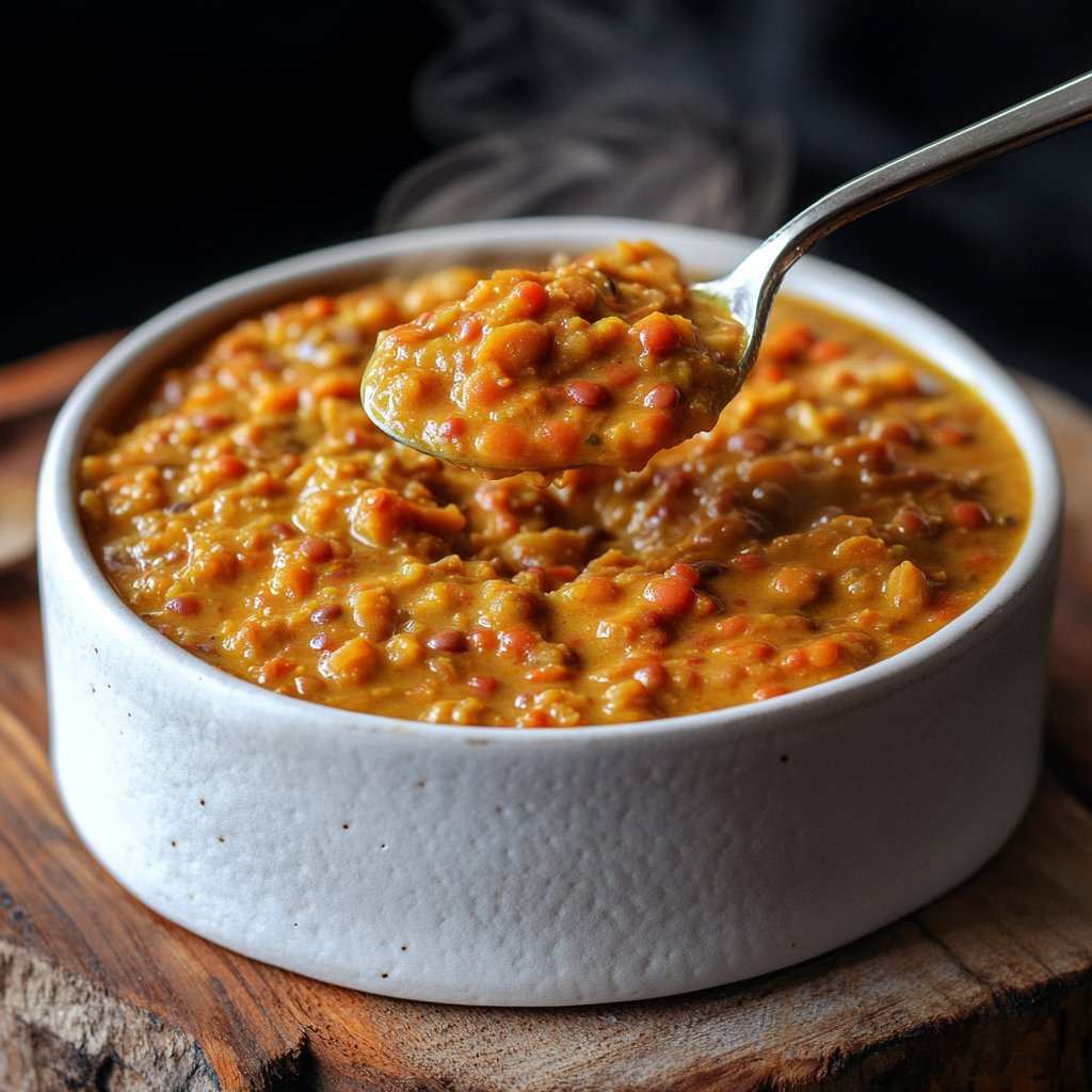 Rotes Linsencurry mit Kokosmilch