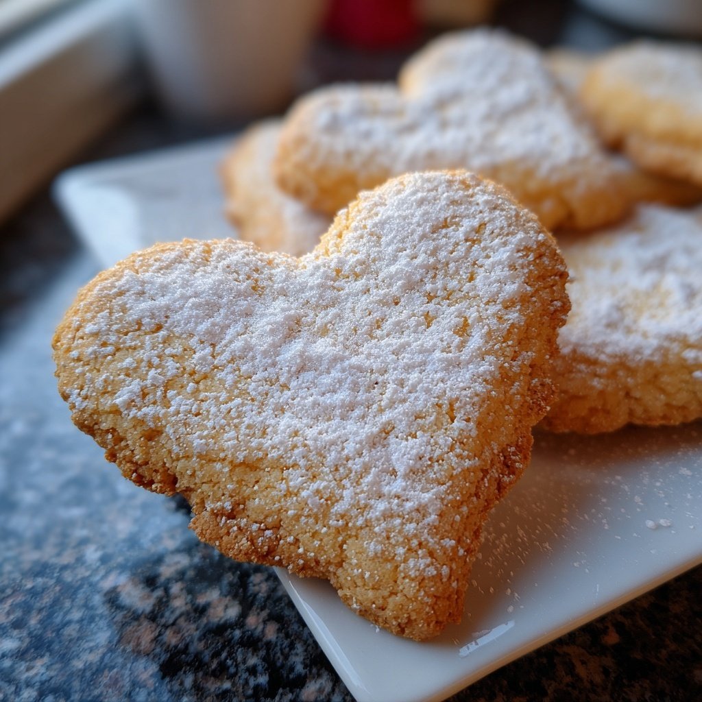 Butterkekse in Herzform