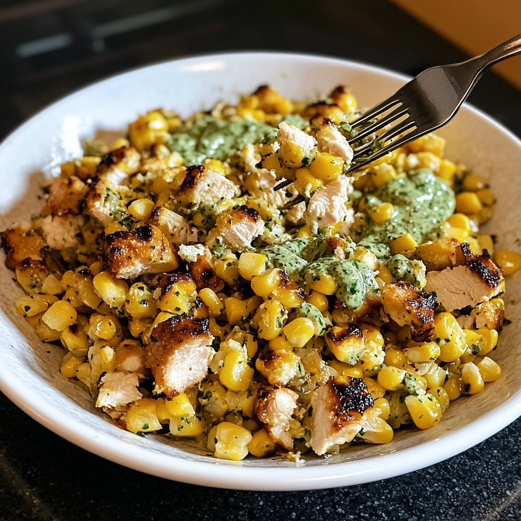 Street Corn Hähnchen Reis Bowl