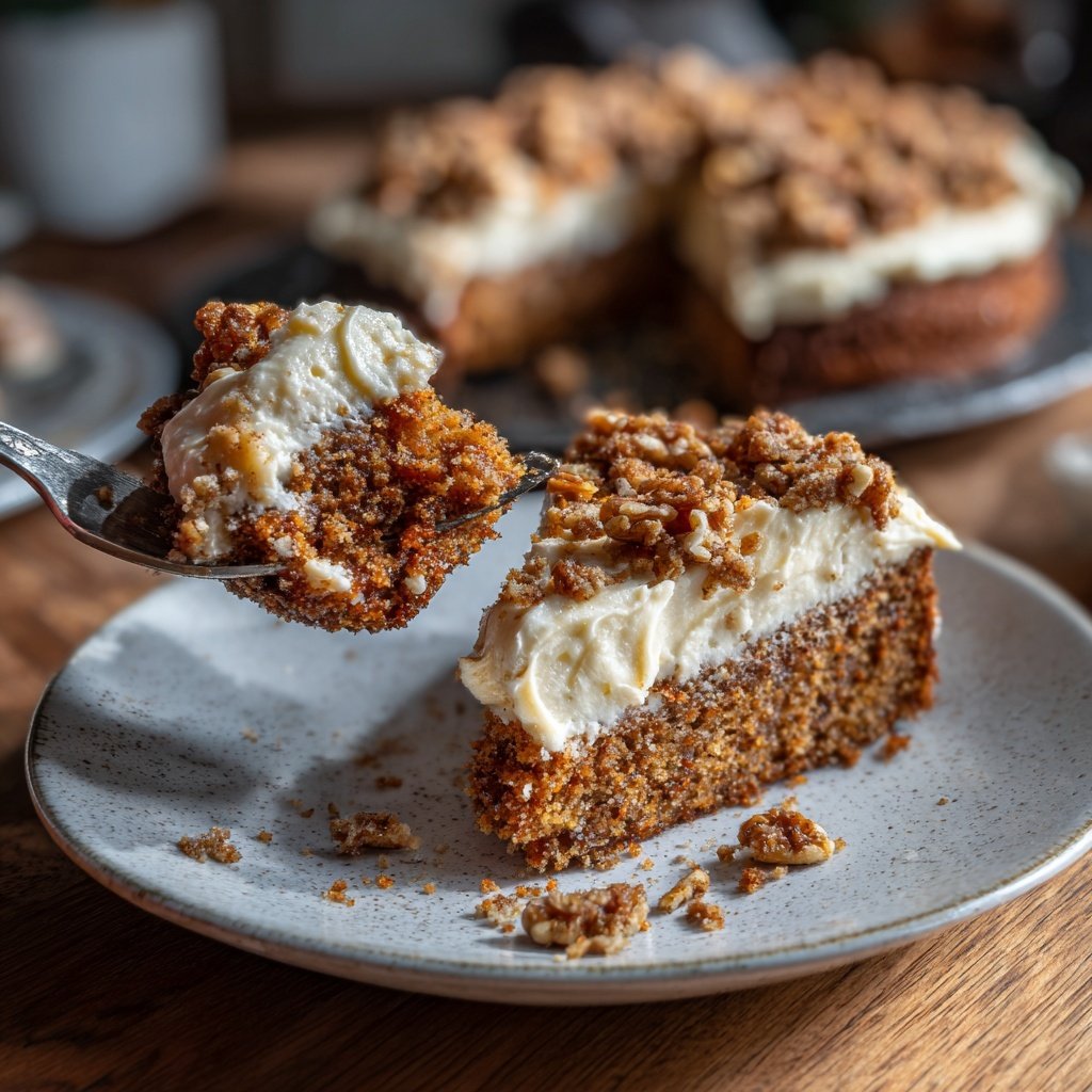 Karottenkuchen Mit Walnuss Streuseln