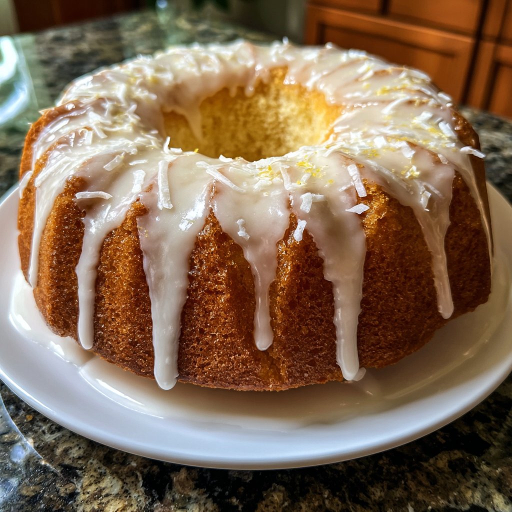 Saftiger Zitronenkuchen mit Kokos