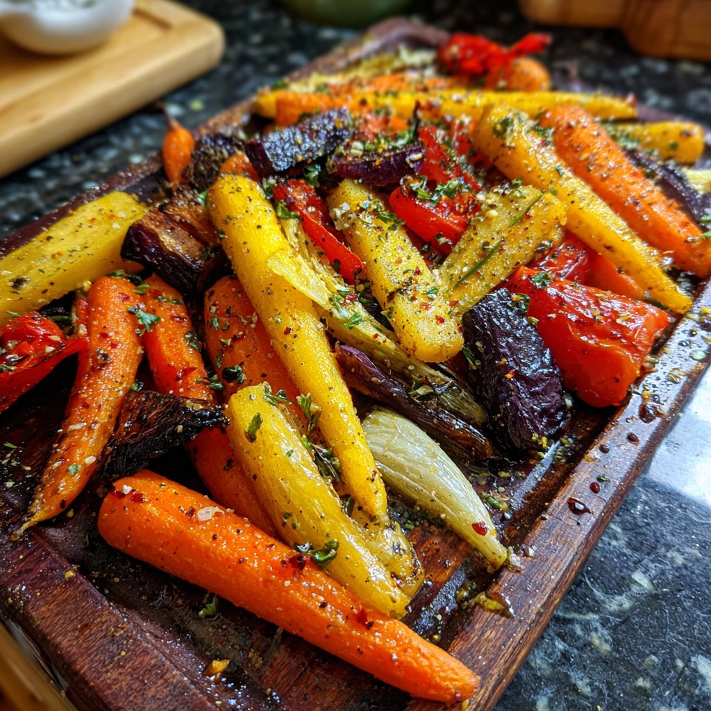 Abendessen mit Ofengemüse