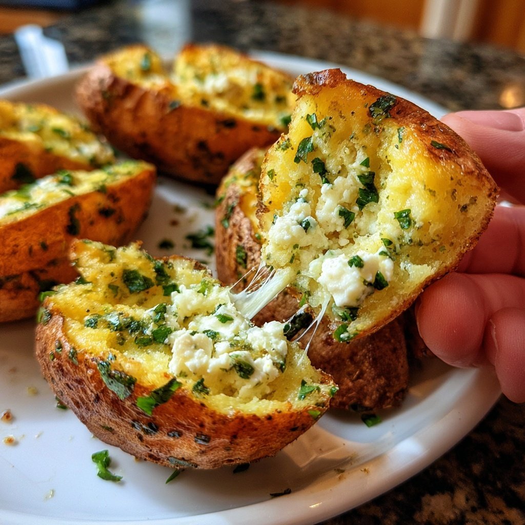 Gefüllte Süßkartoffeln mit Feta