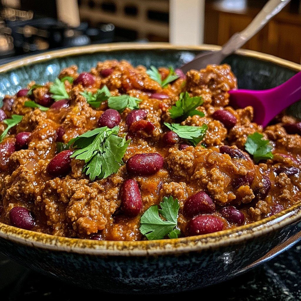 Chili sin Carne mit Koriander