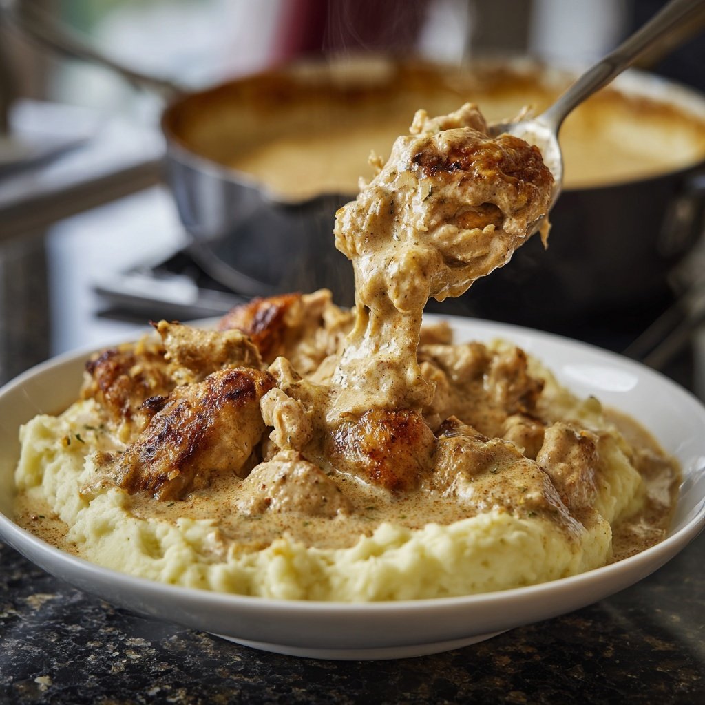 Hausmannskost Cremiges Hähnchen mit Kartoffelpüree