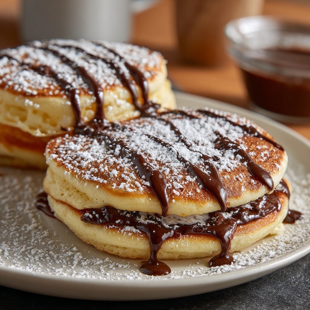 Pfannkuchen mit Schokolade