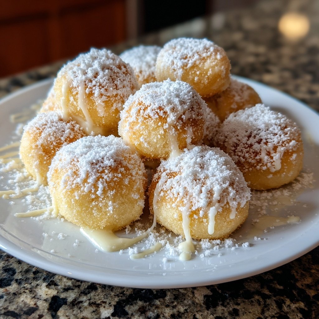 Quarkbällchen mit Zitronenzucker