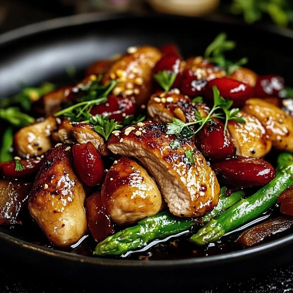 Feuerwerks Hähnchen Pfannengericht