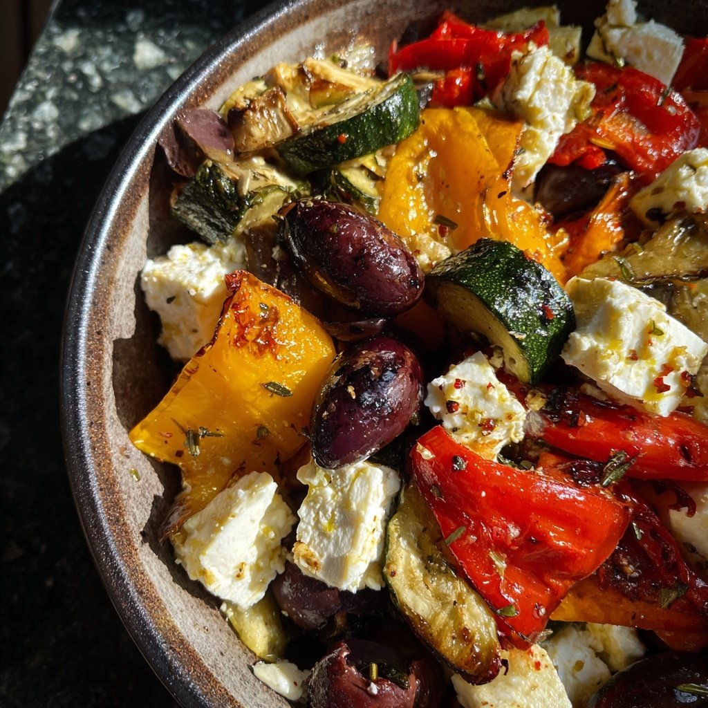 Gesund & Leicht Mediterrane Gemüsepfanne mit Feta